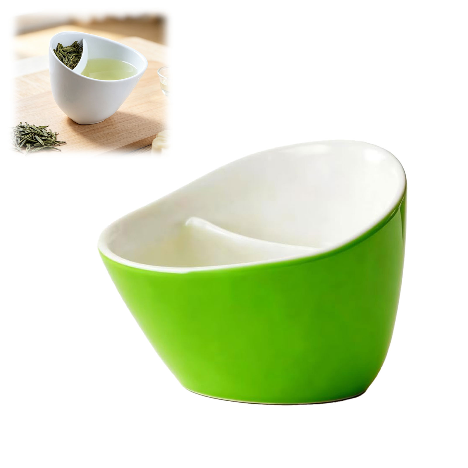 Cuptone Tilt Tea Cup, 2026 New Creative Tilting Teacup with Built-in Tea Strainer & Infuser, Smart One Piece Travel Cup for Loaded Tea