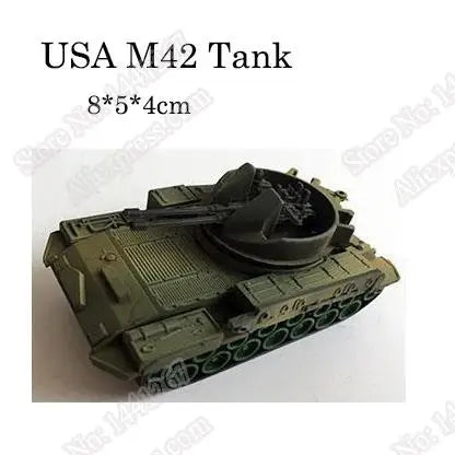 1pcs 1:72 4D Plastic Assemble Tank Kits World War II Model Puzzle Assembling Military Sand Table Toys For Children