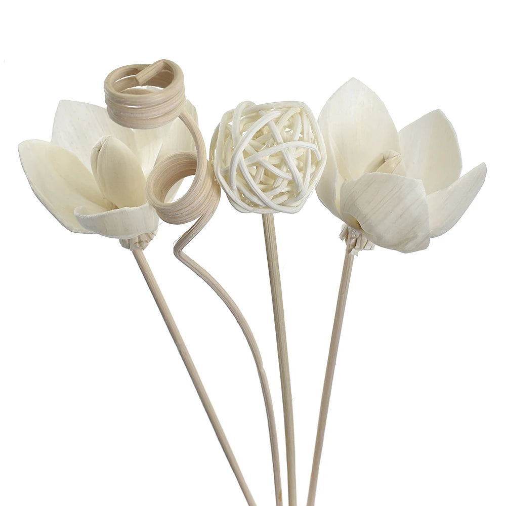 NEW 6PCS/8PCS/9PCS Artificial Flower Rattan Reed Fragrance Aroma Diffuser Refill Stick DIY Floral