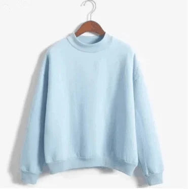 Woman Sweatshirts 2024 Sweet Korean O-neck Knitted Pullovers Thick Autumn Winter Candy Color Loose Hoodies Solid Womens Clothing