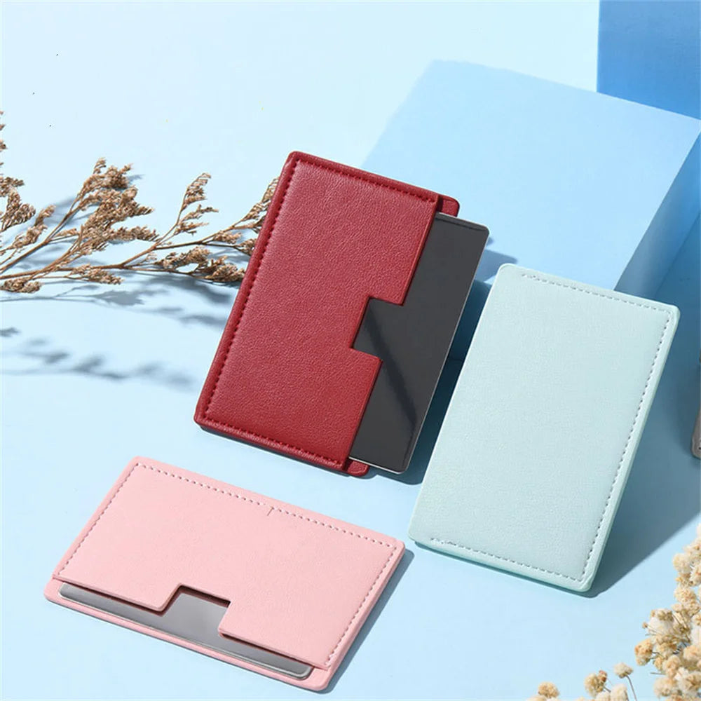 Stainless Steel Card Cosmetics Mirror Portable Mini Unbreakable Makeup Mirror Shatter Proof Pocket Go Out Pocket Mirror