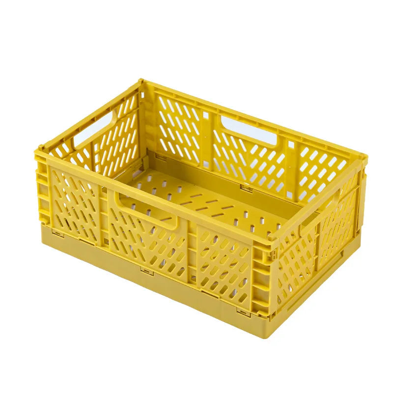 Folding Storage Baskets Sundries Organizer Collapsible Case Desktop Stationery Snacks Comestics Storage Foldable Container Box