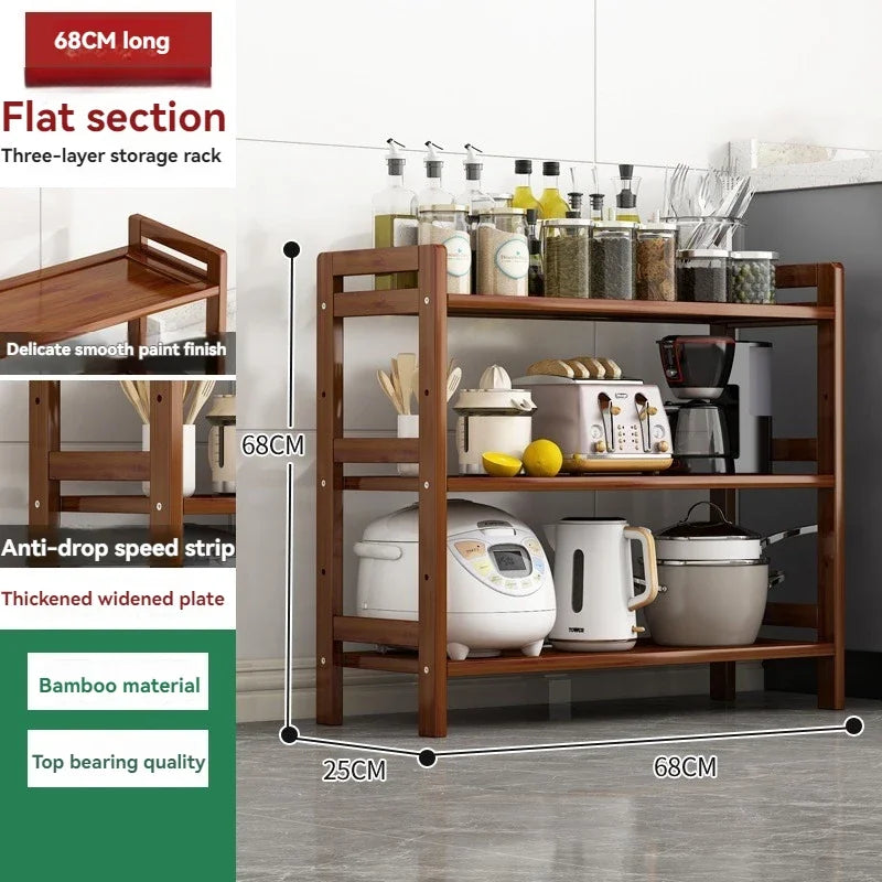 Kitchen shelf, floor standing multi-layer product collection, household pot seasoning shelf, fruit and vegetable bowl and dishs