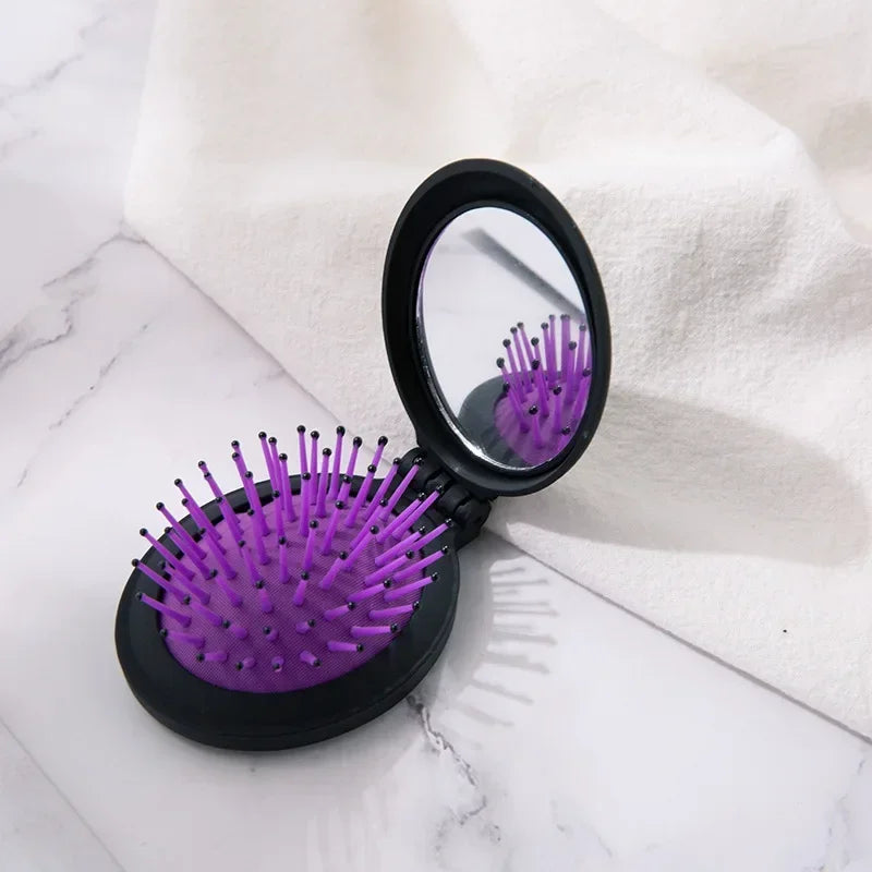 Portable LED Light Makeup Mirror Vanity lights Compact Make Up Pocket mirrors Vanity Cosmetic hand folding led Mirror lamp