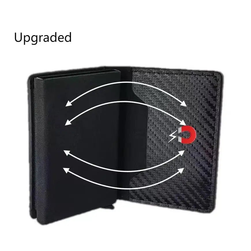 ID Credit Card Cardholder Men's Card Holder Wallet RFID Anti-theft Brush Pop-up Aluminum Alloy Upgrade Add Magnetic Buckle whole