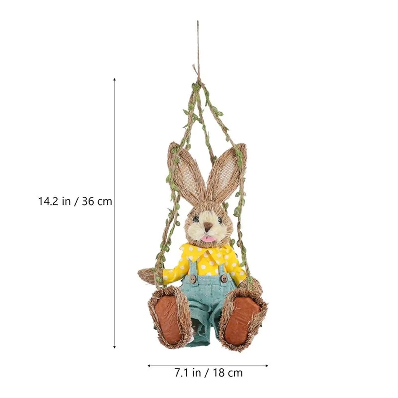 Easter Bunny Pendant Swing Rabbit Hanging Ornament for Dining Room Holiday Collections Display Home Decor Wedding Party Art Gift