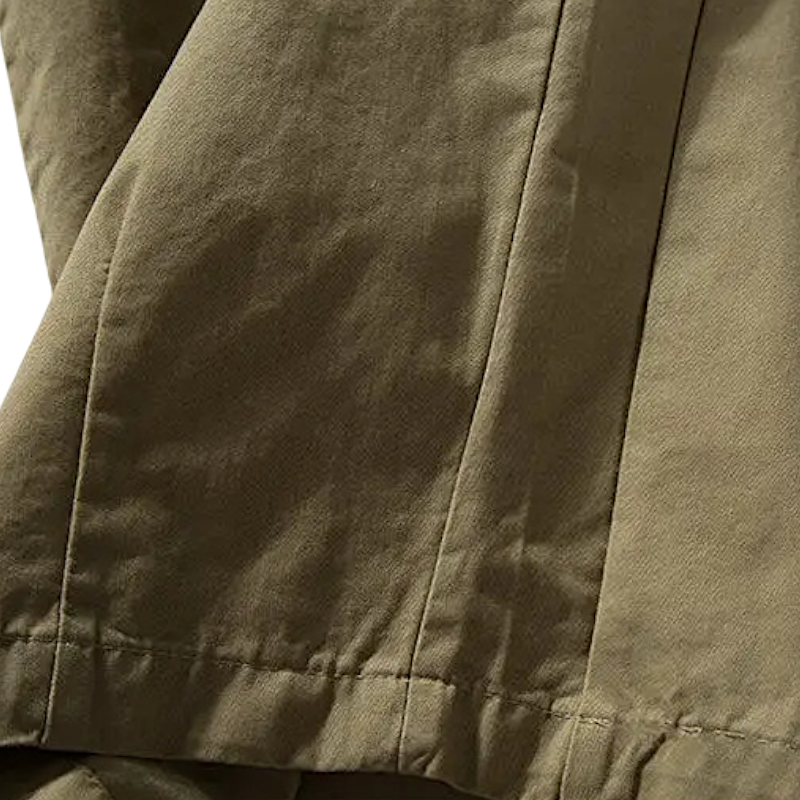 Barrel pleated pants with elastic waist