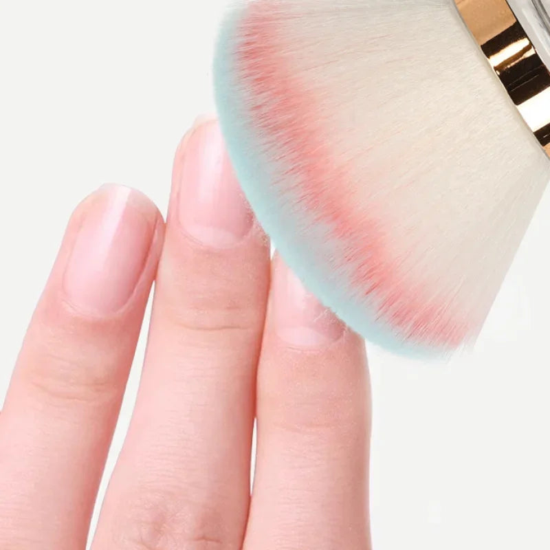 Nail Dust Cleaning Brush Rose Foundation Blush Brush with Case Nail Dust Brush for Women Makeup Brush Manicure Tools