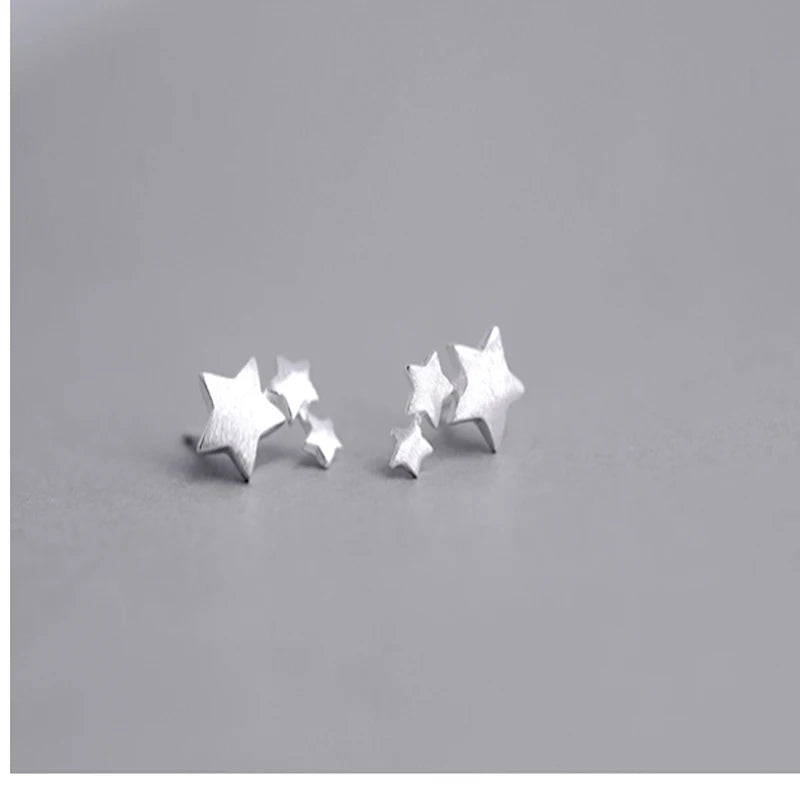 925 sterling silver Star Stud Earrings for Women Elegant Wedding Jewelry pendientes mujer moda 2018 Brincos eh907