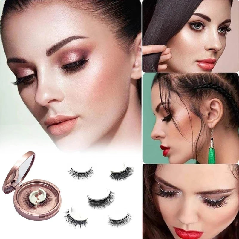 Reusable Self-Adhesive False Eyelash No or Eyeliner Needed Eyelashes Gift