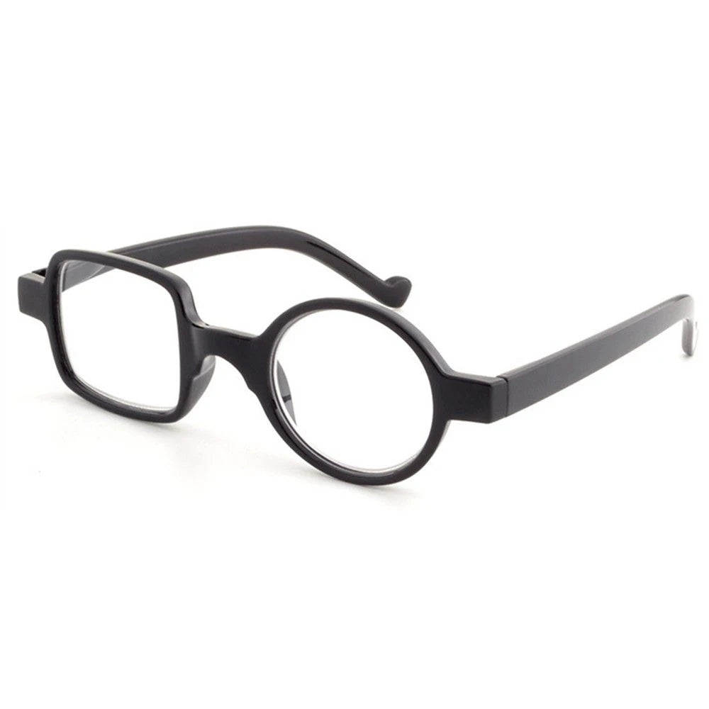 Retro Leopard Asymmetrical Round&Square Reading Glasses Women&Men Presbyopia Glasses Hyperopia Eyeglasses For Elder