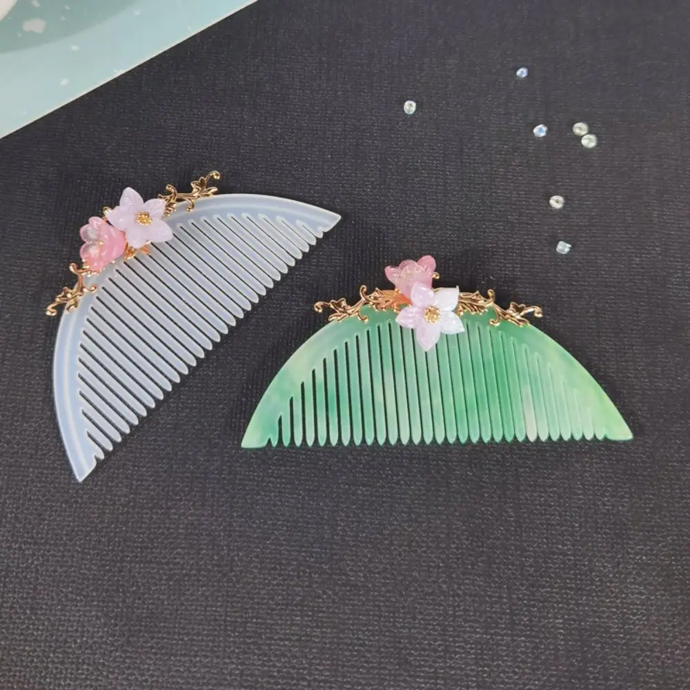 Acetic Acid Acetate Hair Comb Hairpin Flower Chinese Style Chinese Style Hair Stick Hair Sticks for Buns Imitation Jade