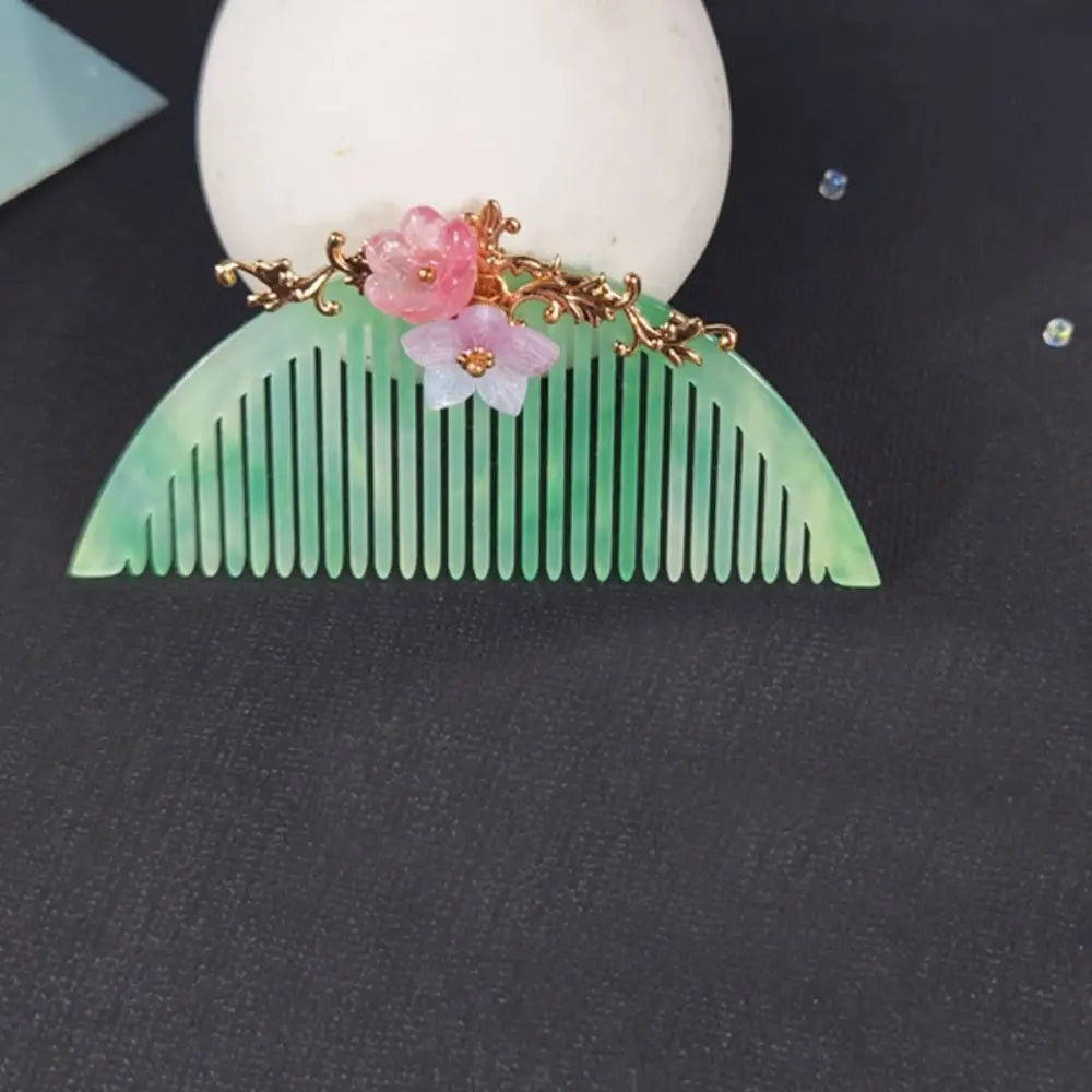 Acetic Acid Acetate Hair Comb Hairpin Flower Chinese Style Chinese Style Hair Stick Hair Sticks for Buns Imitation Jade