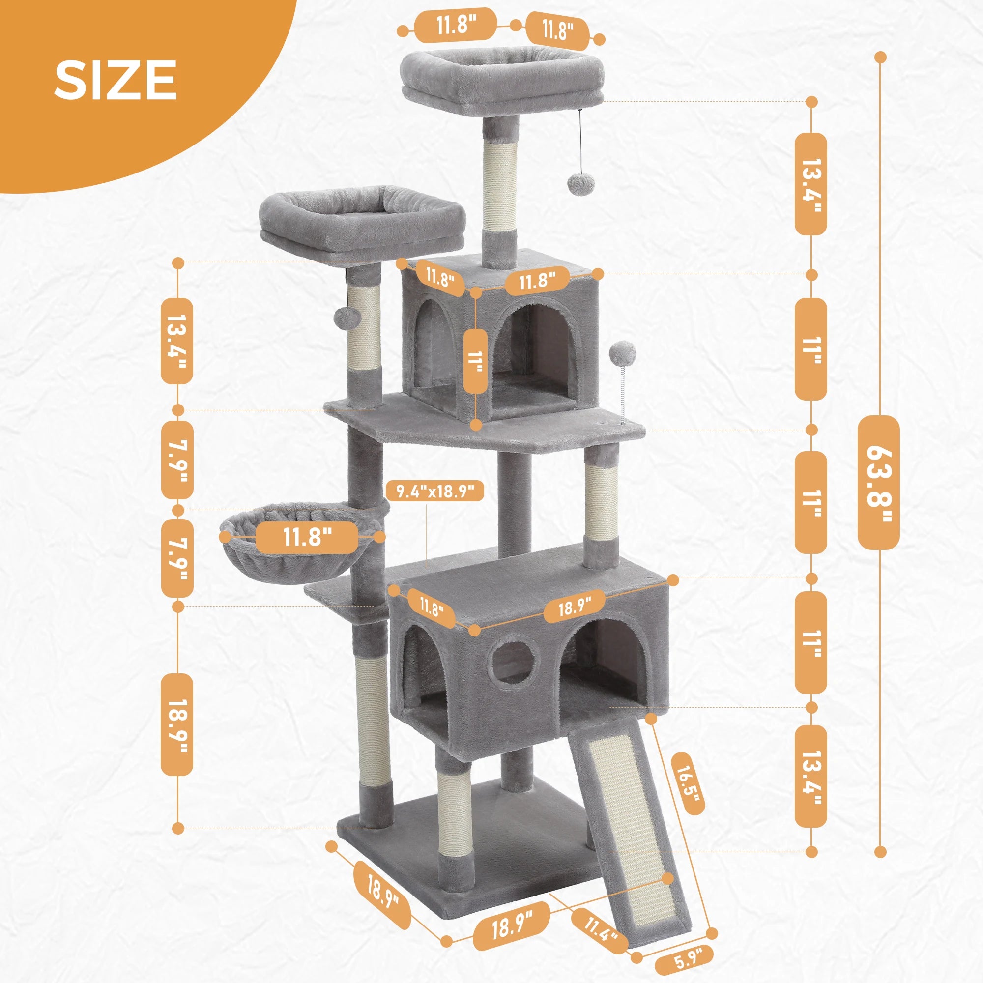 Multi-Level Cat Tree For Cats With Cozy Perches Stable Cat Climbing Frame Cat Scratch Board Toys Cat Furniture