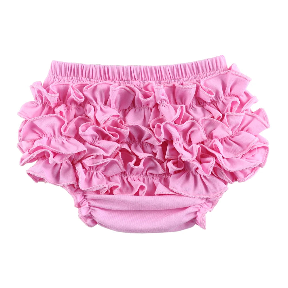 Baby Cotton Ruffle Bloomers shorts Cute Baby Diaper Cover Newborn Candy Shorts Toddler fashion Summer Soft Pants Ruffle Bloomers