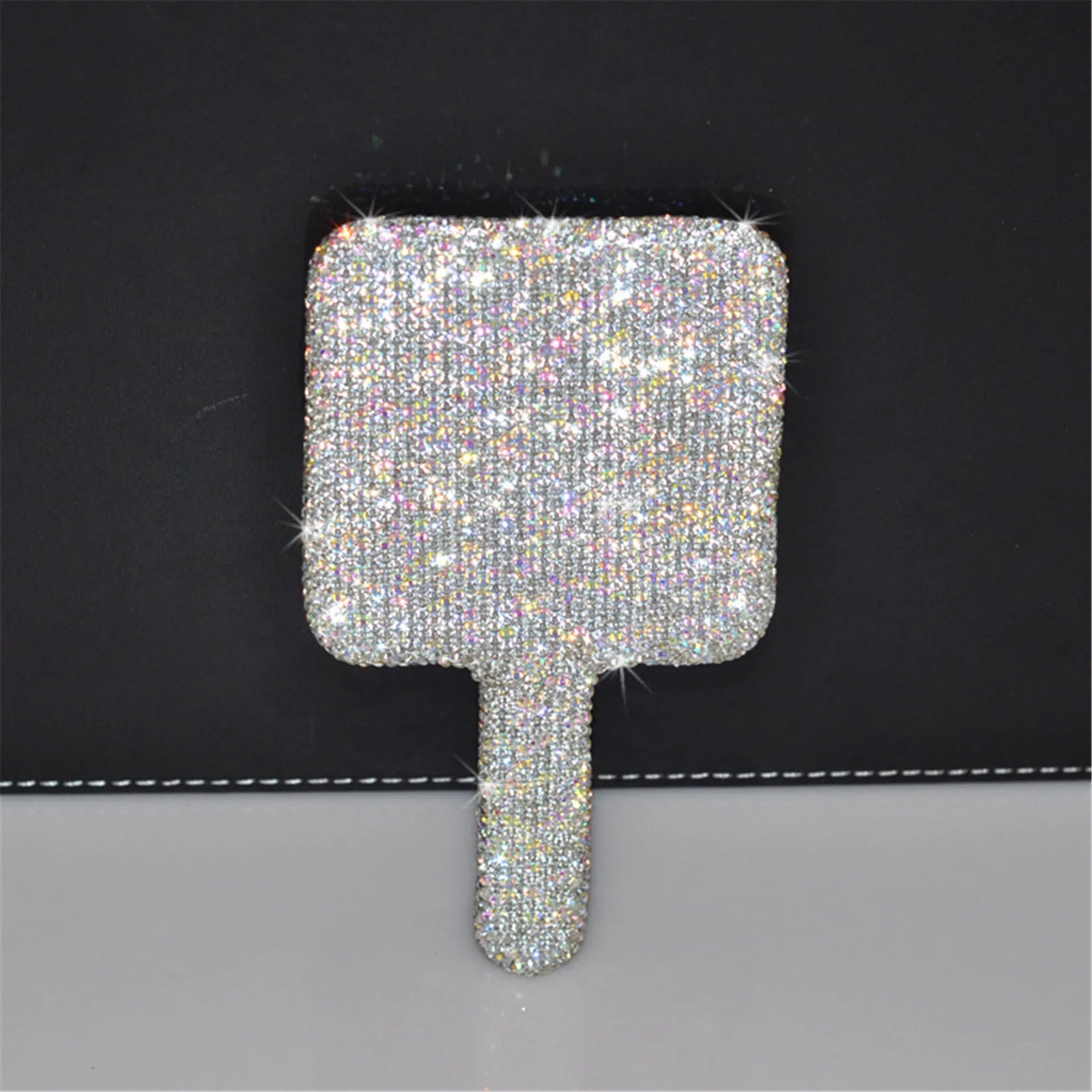 Luxury Diamond Hand Mirror Love Heart Mirror Female Handle Makeup Cosmetic Beauty Tools Handheld Vanity Make Up Mirror for Girls