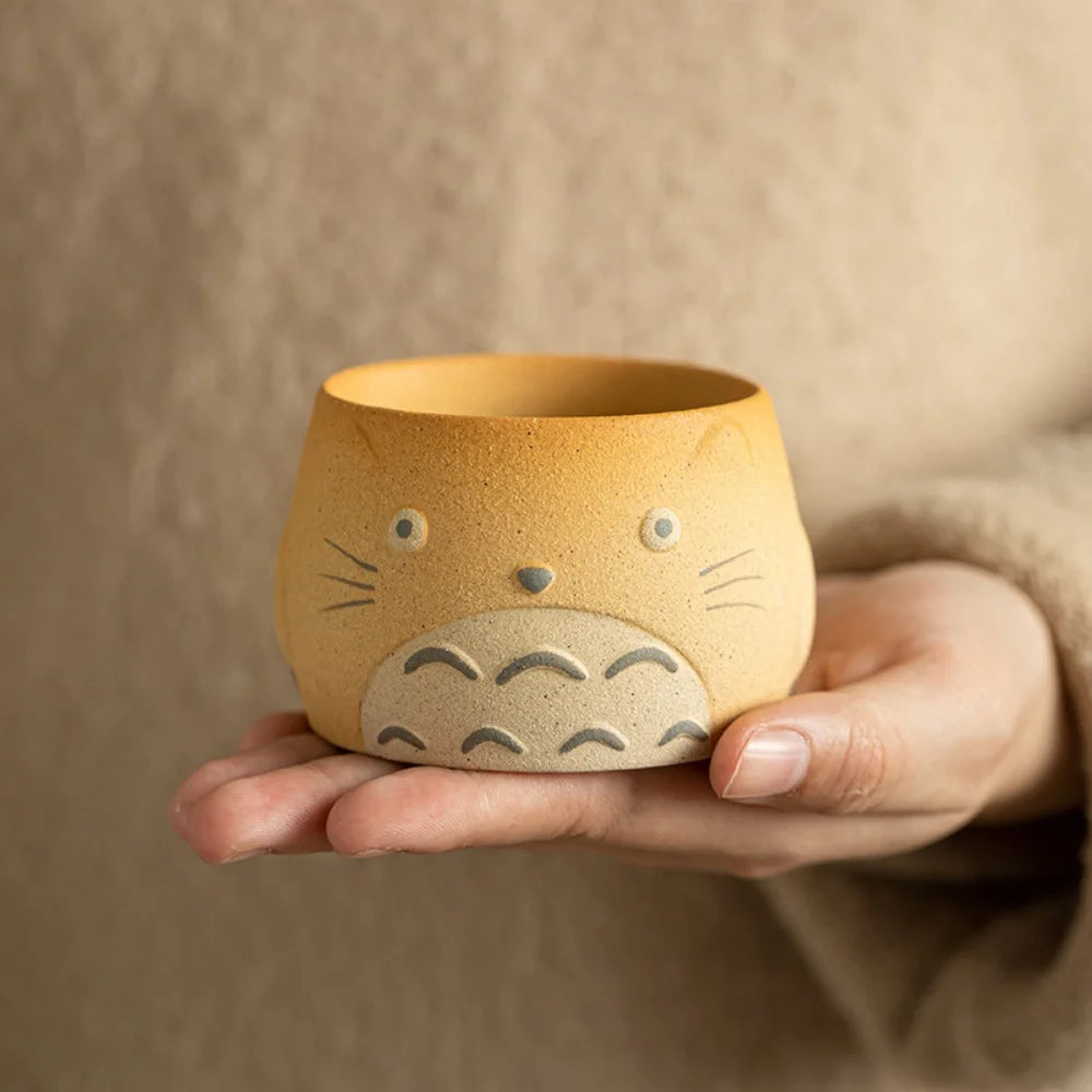 Cute Cartoon Cat Coffee Espresso Cup CeramicHousehold Rough Pottery Teacup 100ML