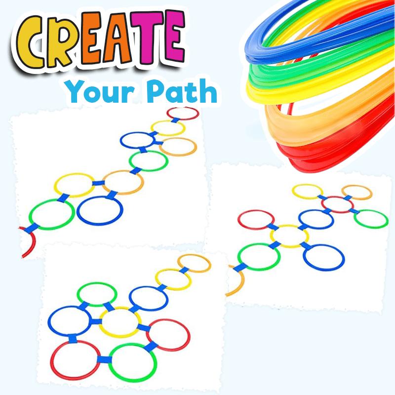 Rainbow Hopscotch Ring Set