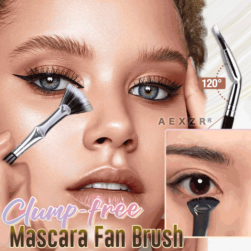 Aexzr® Lash-Lift Mascara Fan Brush and Folded Eyeliner Brush