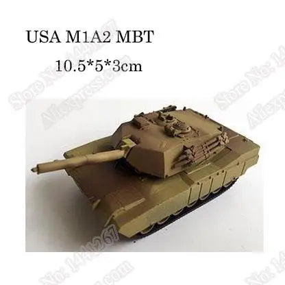 1pcs 1:72 4D Plastic Assemble Tank Kits World War II Model Puzzle Assembling Military Sand Table Toys For Children