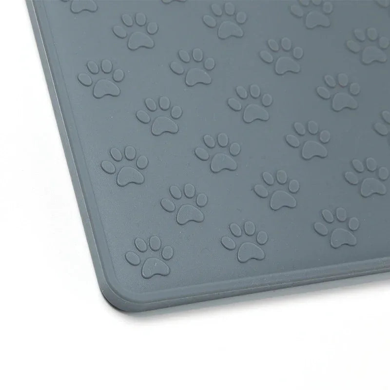 Waterproof non slip pet meal mat Dog Cat Food Pad Cat claw shaped Fashionable pet Mats Pets Drinking Feeding Silicone Placemat