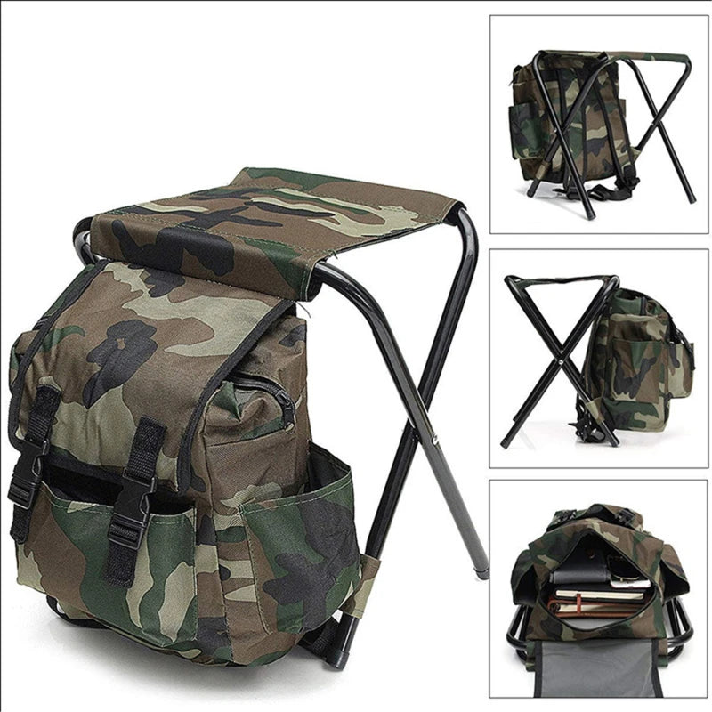 Backpack Cooling Chair Taburete Plegable Portátil