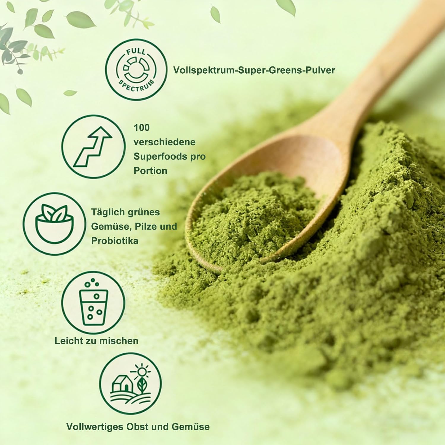 VITAFANT GREEN HELFERS 2Pack Grüne Entgiftungspulver, 2026 Neu Grüner Pulver, Helfer pulver, Natürliche Pulverformel mit Fruits and vegetables such as matcha and blueberries 200g