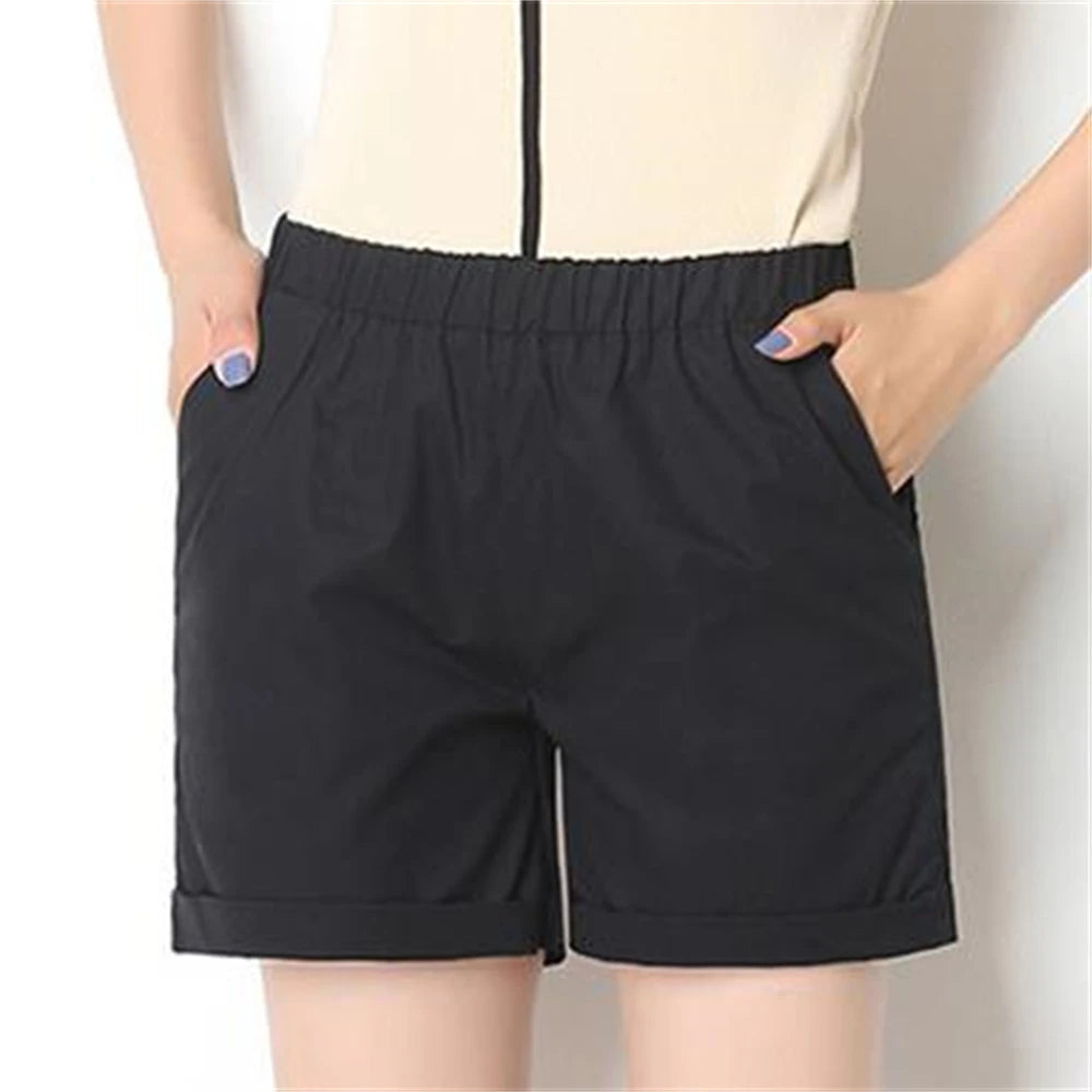 2024 Summer Fashionable Biker Short Candy Color  Beach 100% Cotton Shorts Women Loose Female Short Pants Breechcloth Scanties