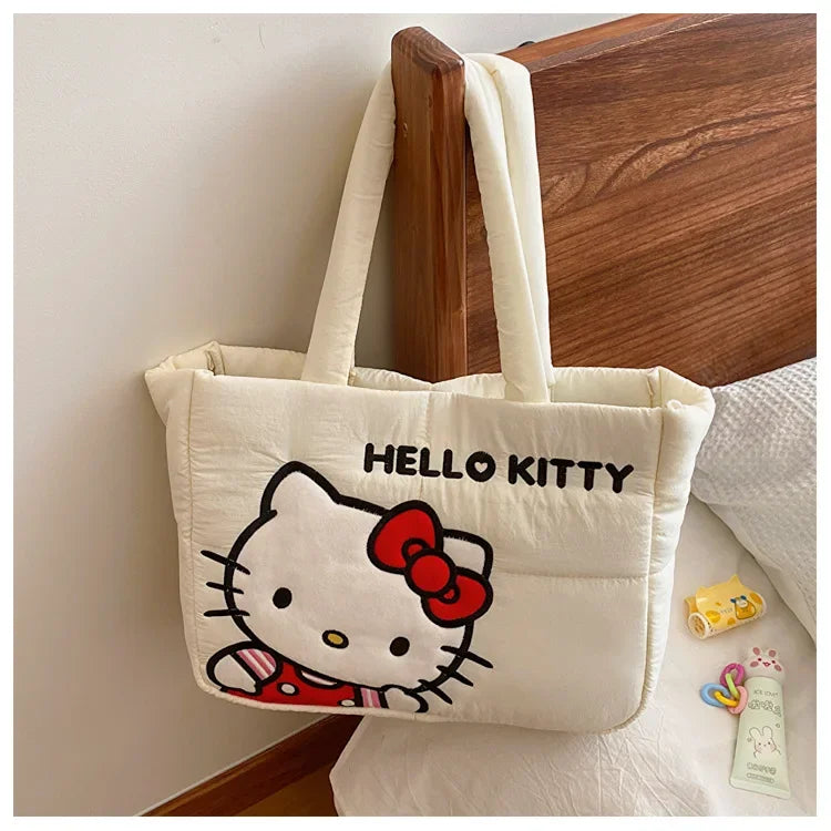 Sanrio HelloKitty Cinnamoroll Cartoon Cosmetic Bag Melody Purses and Handbags Women Hand Wash Bag Kuromi Tote Case High Capacity