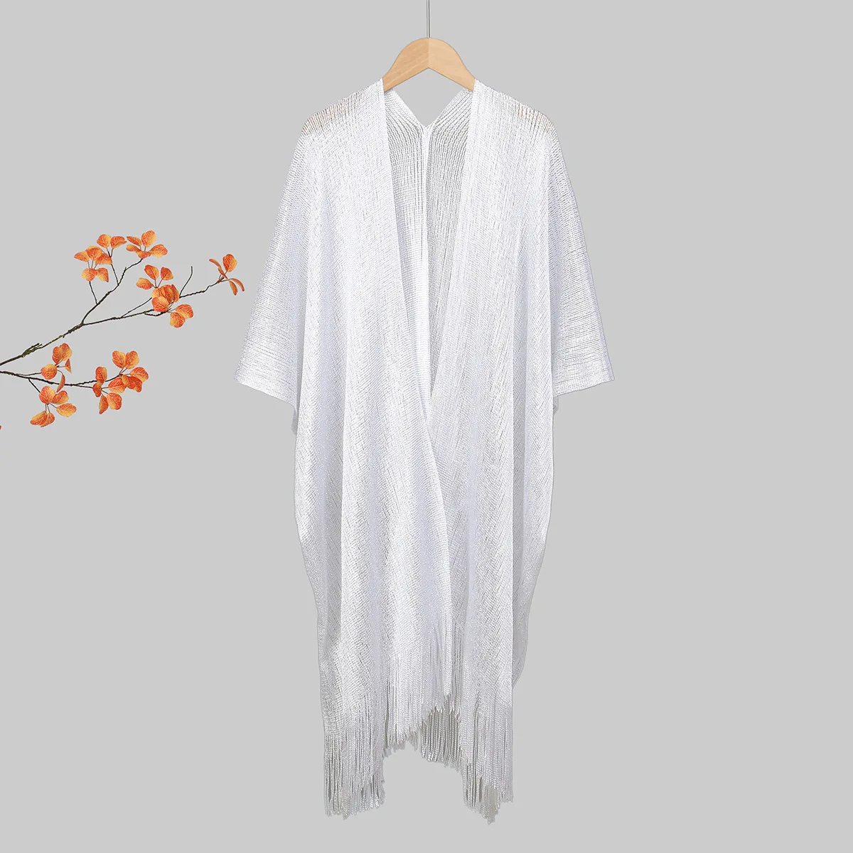 New Tassel Gold Bikini Cover Up Sexy Beach Dress Tunics for Women Beachwear Summer Cover-Ups Kaftan Evening Dress Shawls Wraps