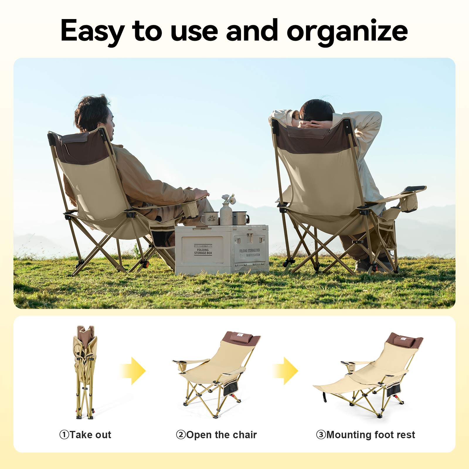 Tanstrider Foldable Camping Lounger 15016
