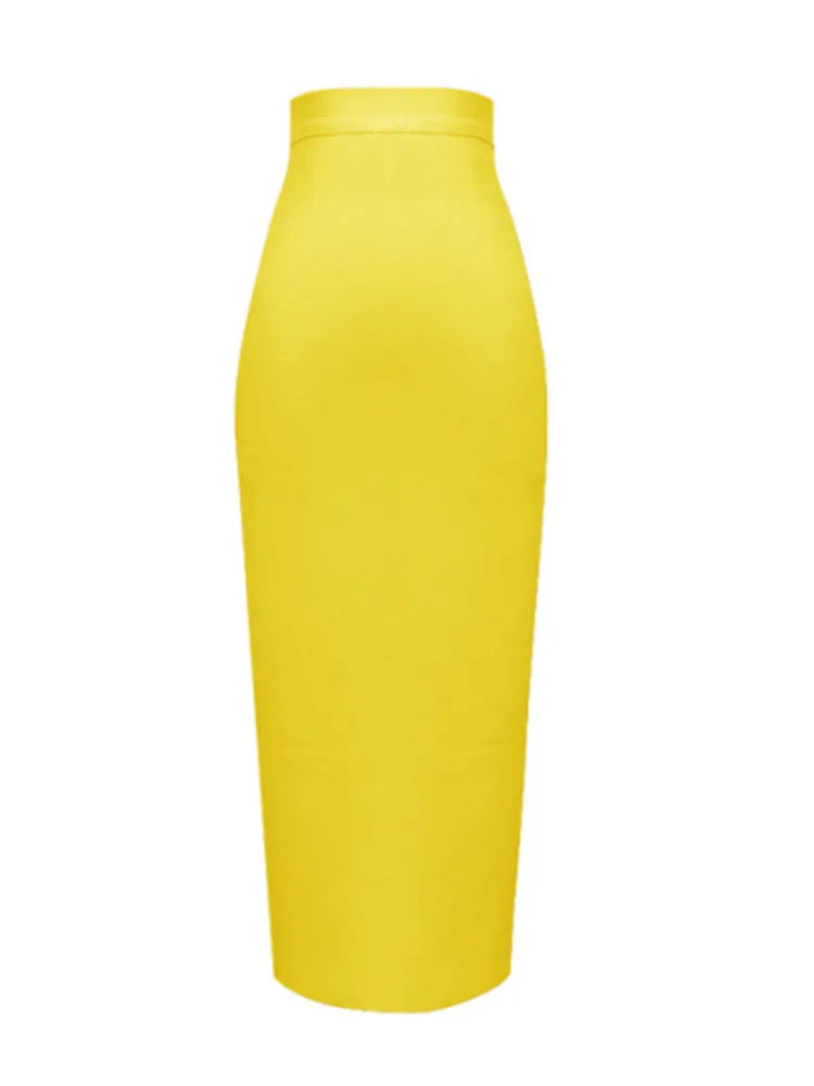 New Fashion 13 ColorsKnee Length Bandage Skirt Women Elastic Summer Pencil Skirts