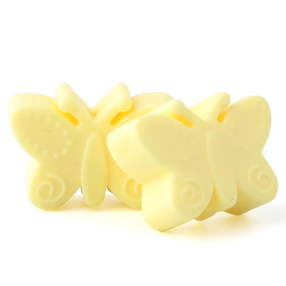 10pcs Silicone Beads Heart Bow Shape Accessories Silicone Holder Clip  Pen Decor Chain Making Focal Accessories Jewelry