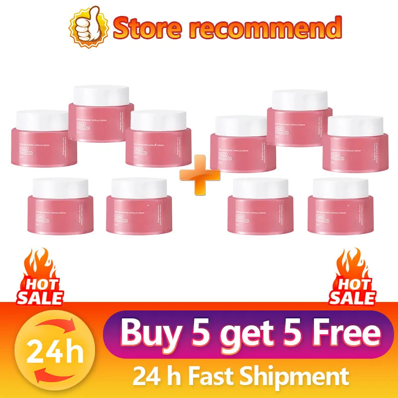 PDRN Collagen Capsule Cream Face Moisturizer Lightweight Cream With Niacinamide For Uneven Skin Tone Korean Skin Care