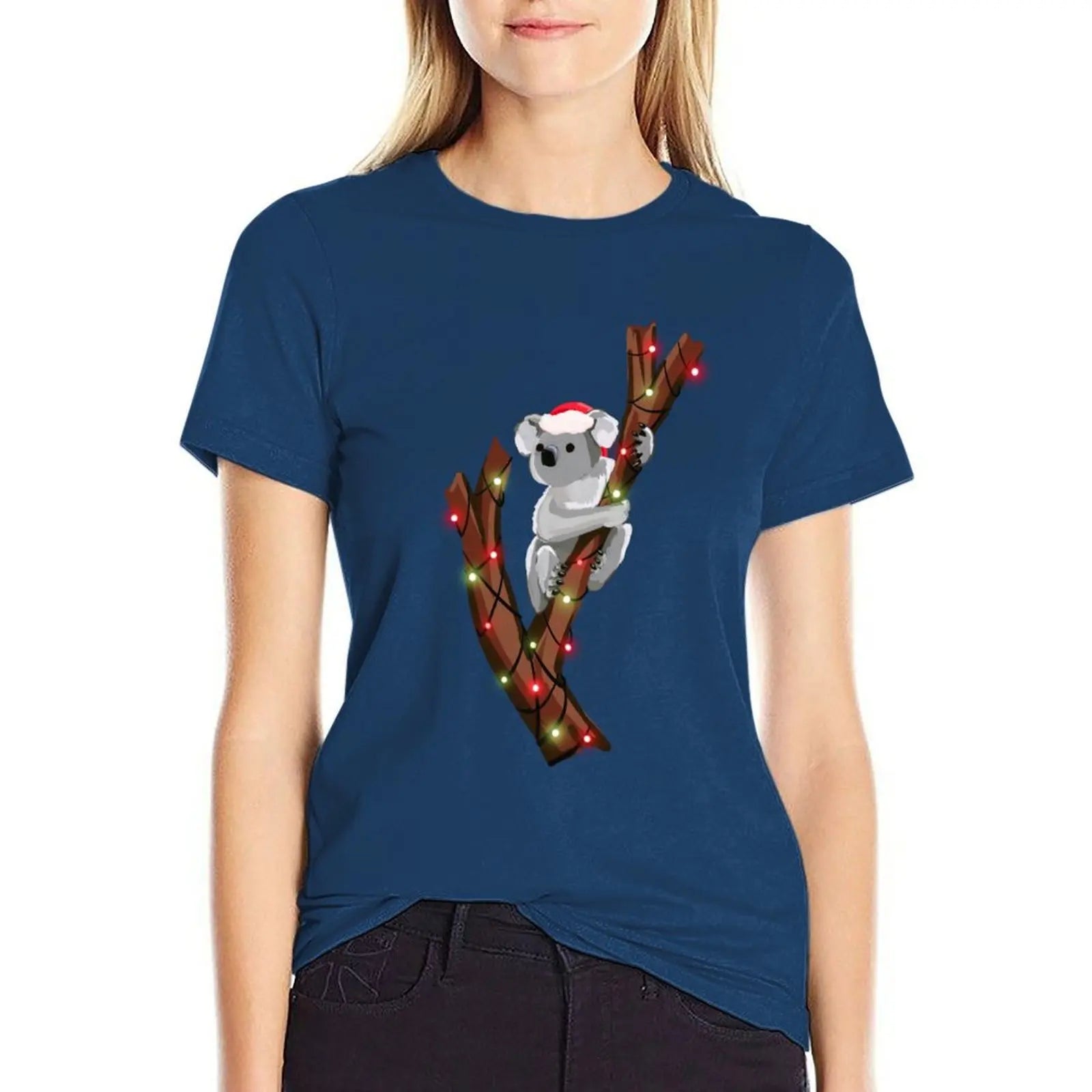 Christmas Koala T-Shirt tees funny cute clothes summer clothes luxury designer clothing Women