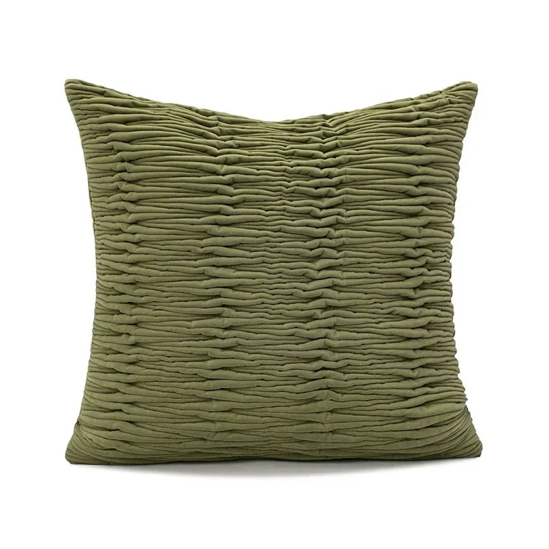 Nordic Green Light Luxury Pillow Cover Decorative Modern Minimalism Pillow Cases Home Living Room Sofa  Bedhead Cushion Covers