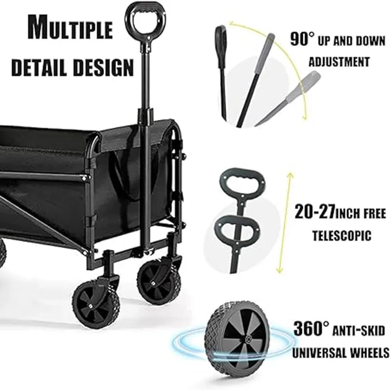 Foldable Portable Outdoor Pull Rod Camp Small Trailer