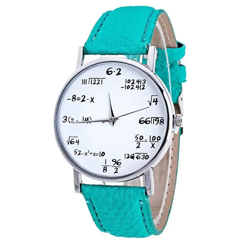 2020 Ladies Watches Fashion Student Math Formula Equation Watch Leather Band Quartz Watches Women Gifts Cheap Price Dropshipping