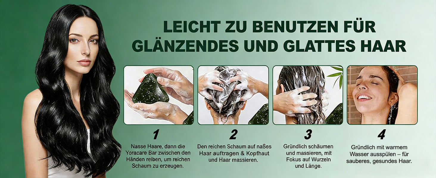 Yoracare Korean Scalp Revival Bar, 2026 Yoracare Rosmarin & Aminosäuren stärkender Anti-Verdünnungs-Shampoo-Riegel, feuchtigkeitsspendende und kopfhautfreundliche Kräuterpflege 80g