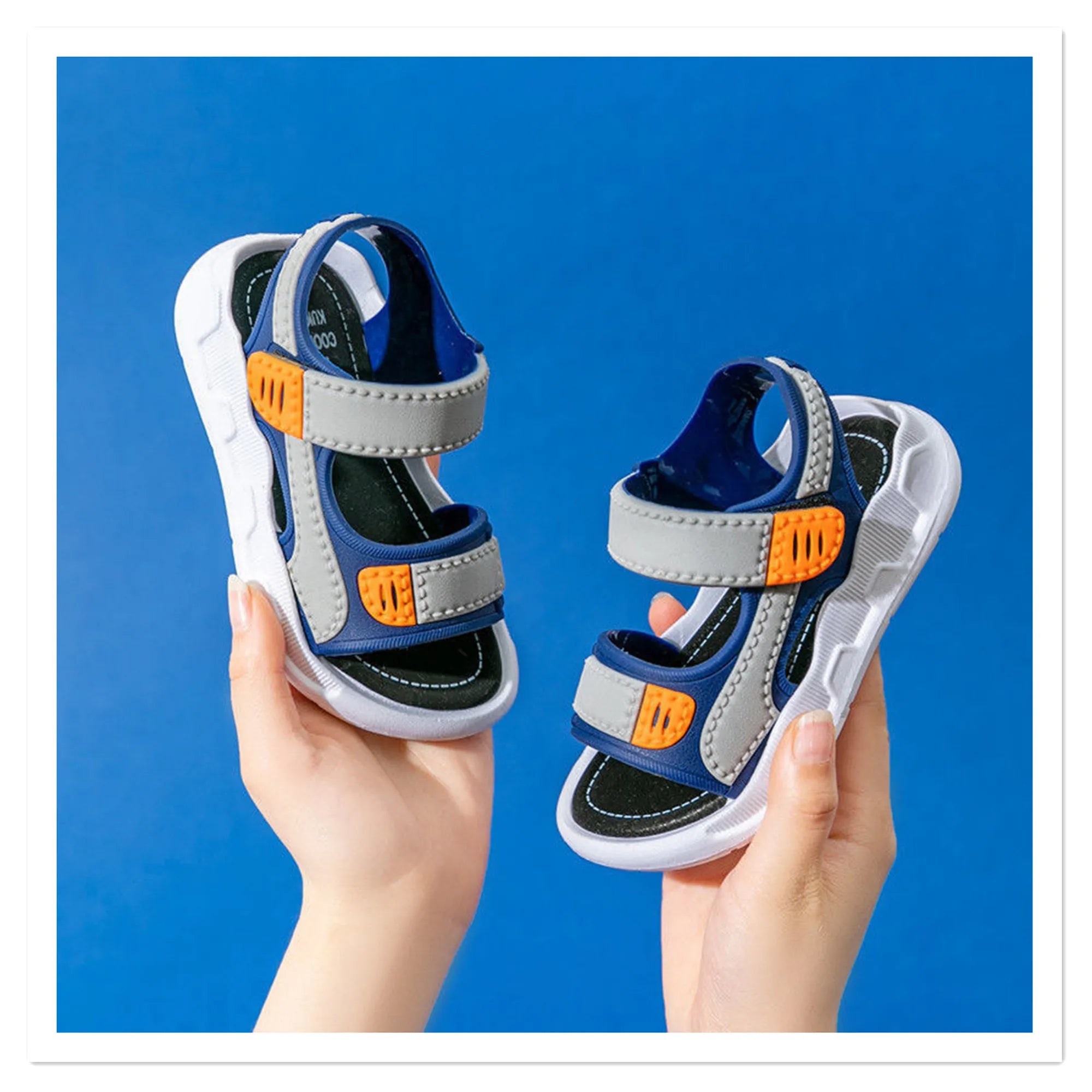 Boys' Sandals 2024 New Summer Mid Big Boys' Soft Sole Anti slip Kids' Baby Shoes Children's Beach Shoes