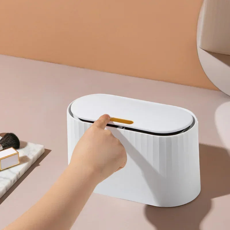 Mini trash can Small Waste Bin Desktop Garbage Basket Home dressing table Trash Can Office Supplies Dustbins Sundries Barrel Box